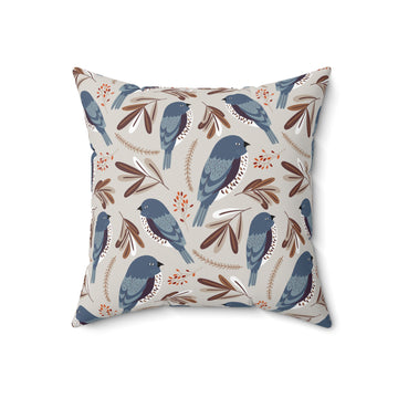 Sitting Still Spun Polyester Square Pillow