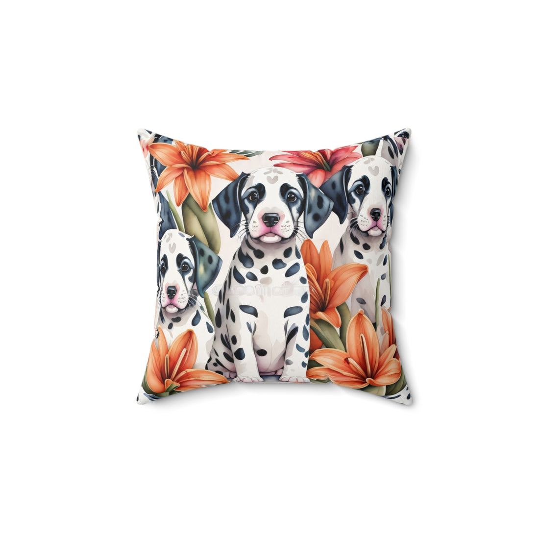 Dalmatian Delight:  Tiger Lily Dreams Pillow