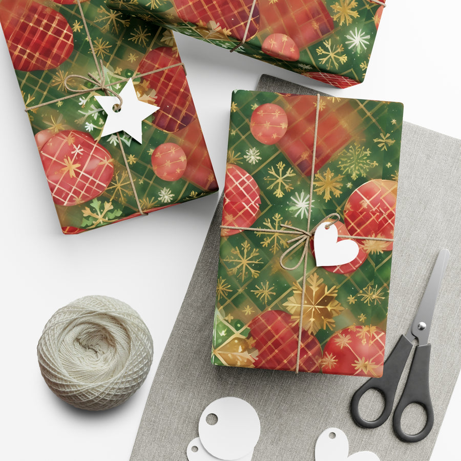 Green Holiday Gift Wrap Papers