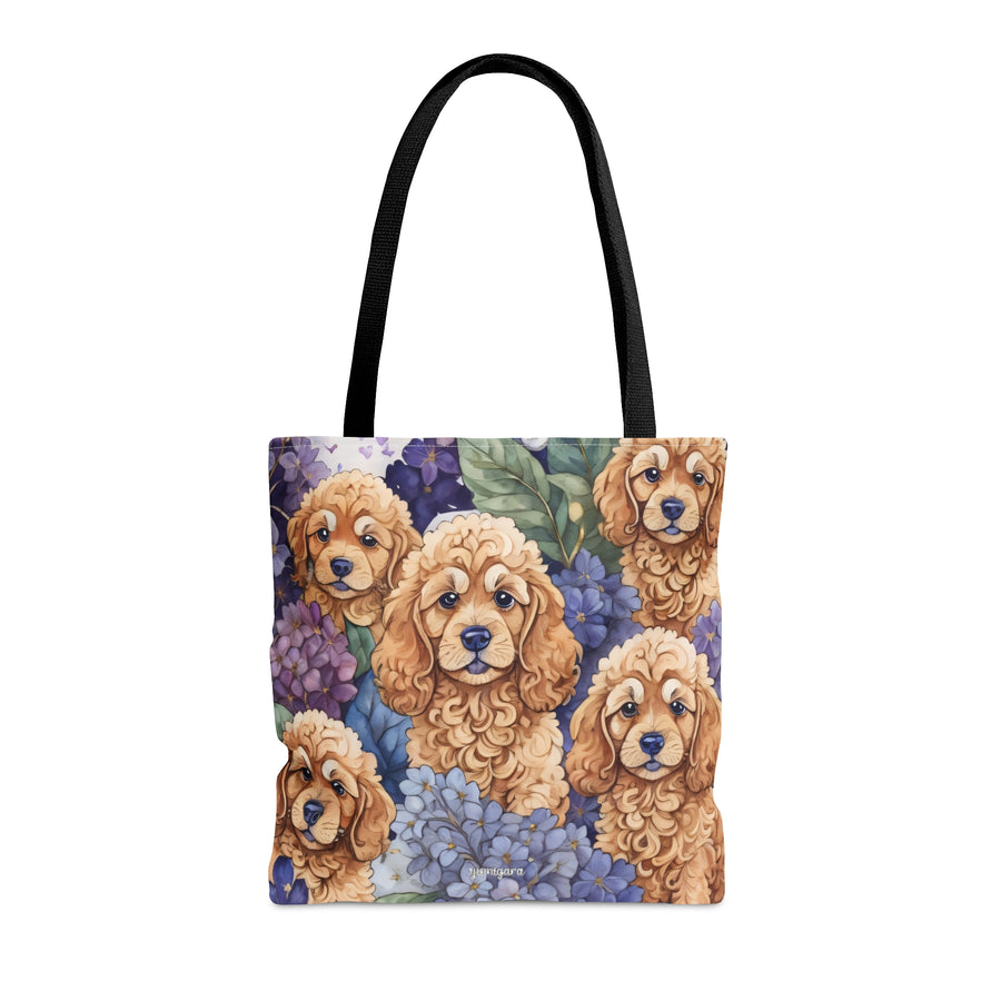 Goldendoodle Hydrangea Peek-a-Boo Tote Bag