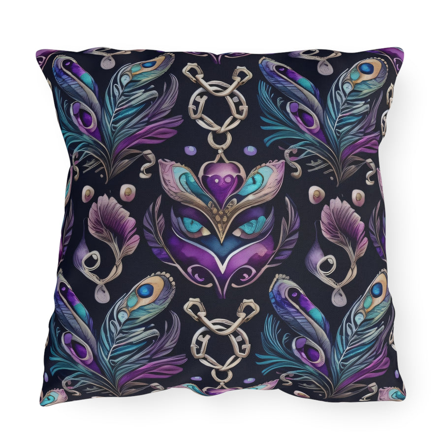 Midnight Masquerade Outdoor Pillows