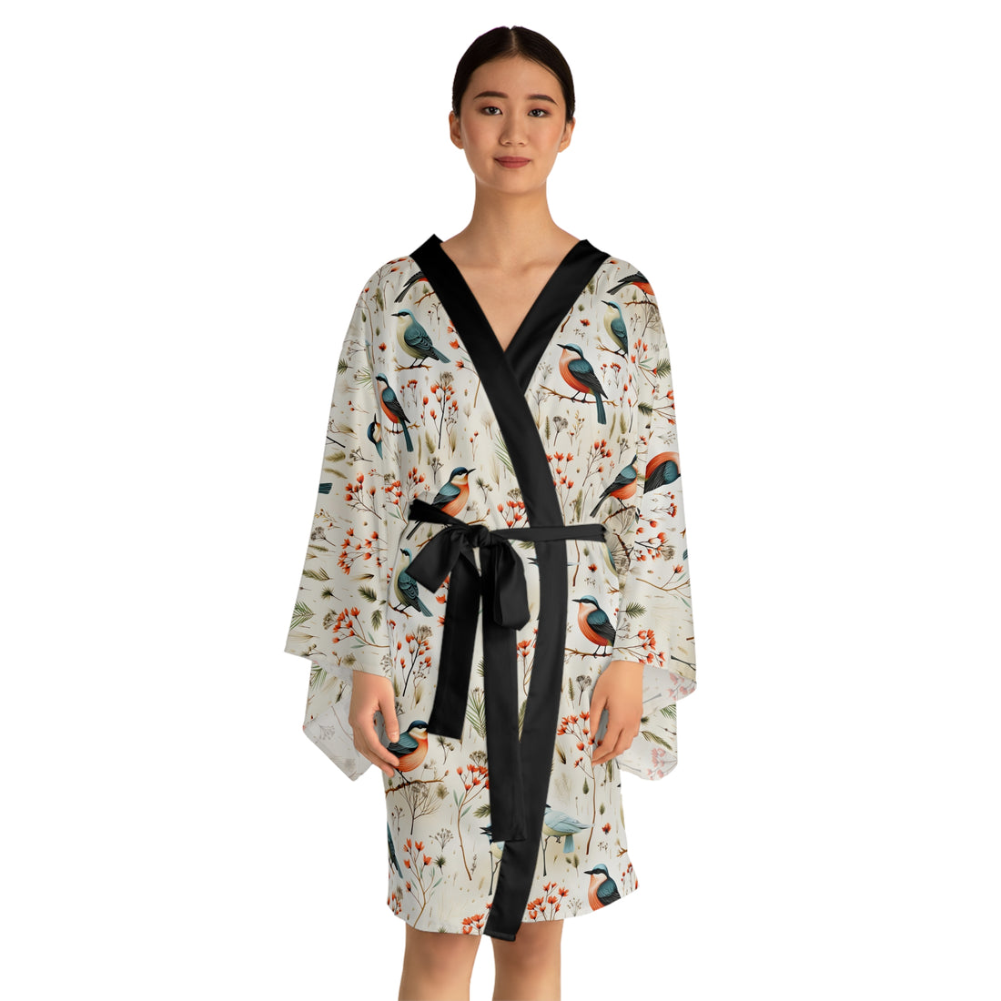 Aviary Sitting Pretty Long Sleeve Kimono Robe