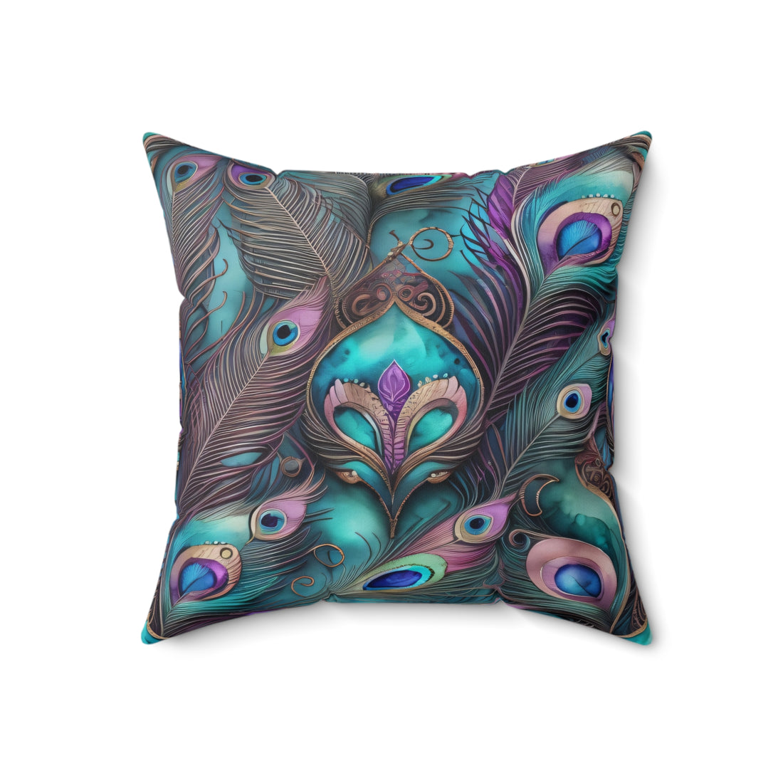 Yumigara Pillow with Peacock Feathers