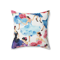 Flamenco Dancer Pillow in Blue and Black with Roses from Yumigara