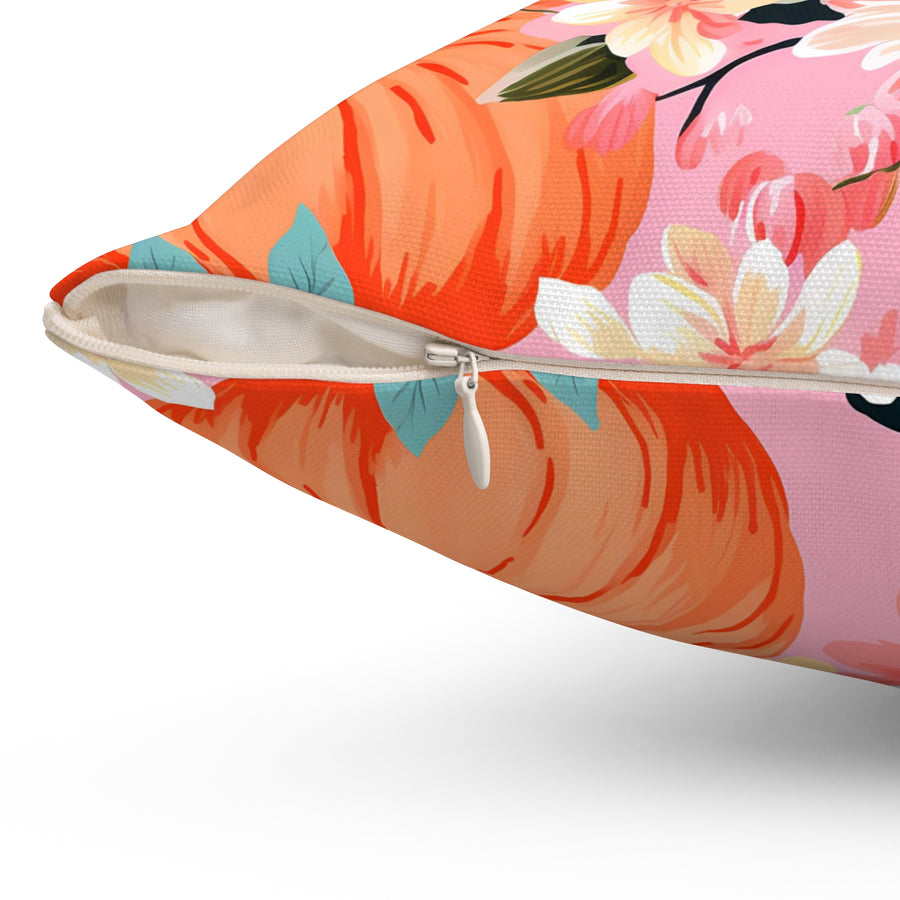 Blushing Fall Spun Polyester Square Pillow