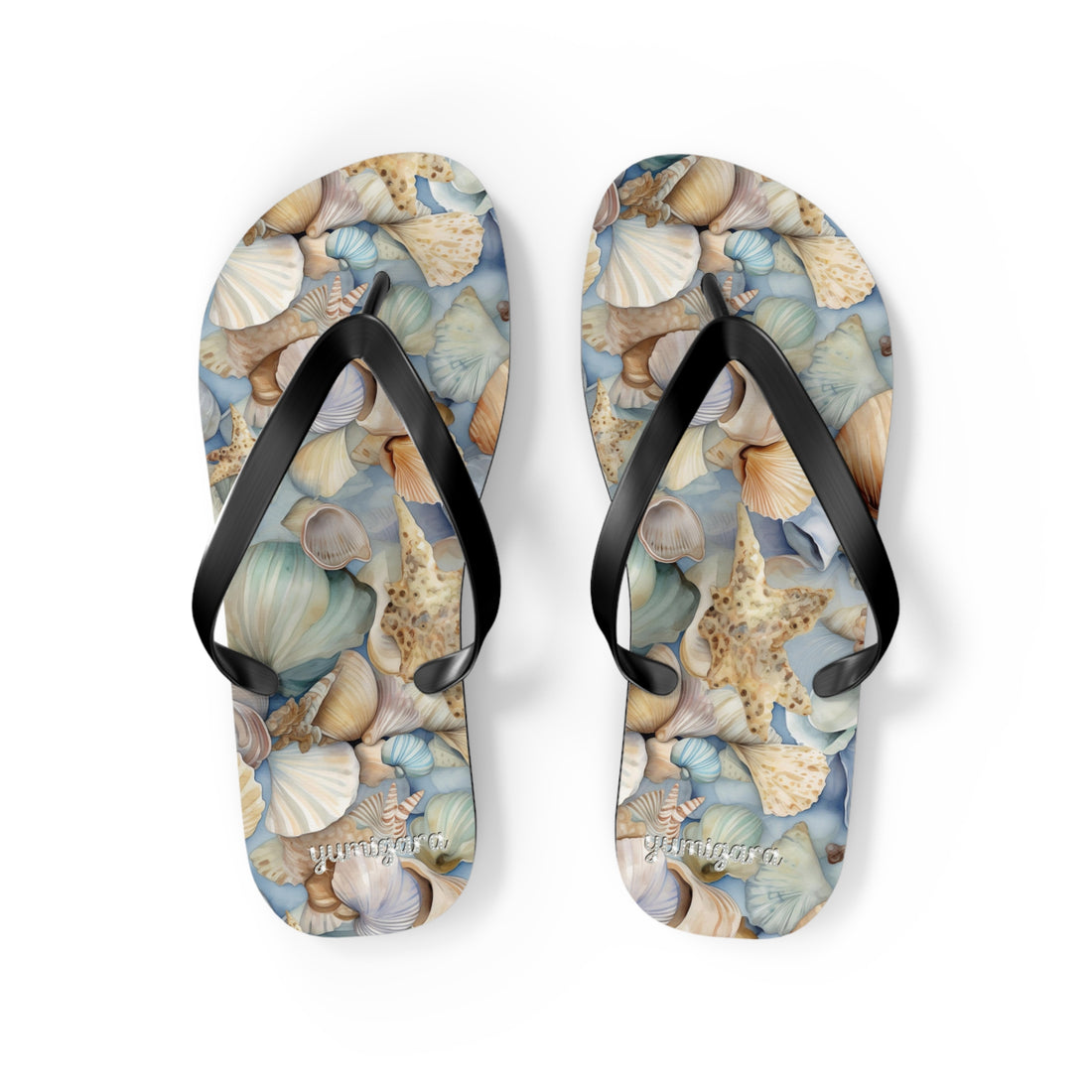 Seaside Serenity Seashell Flip-Flops: Walk in Coastal Comfort