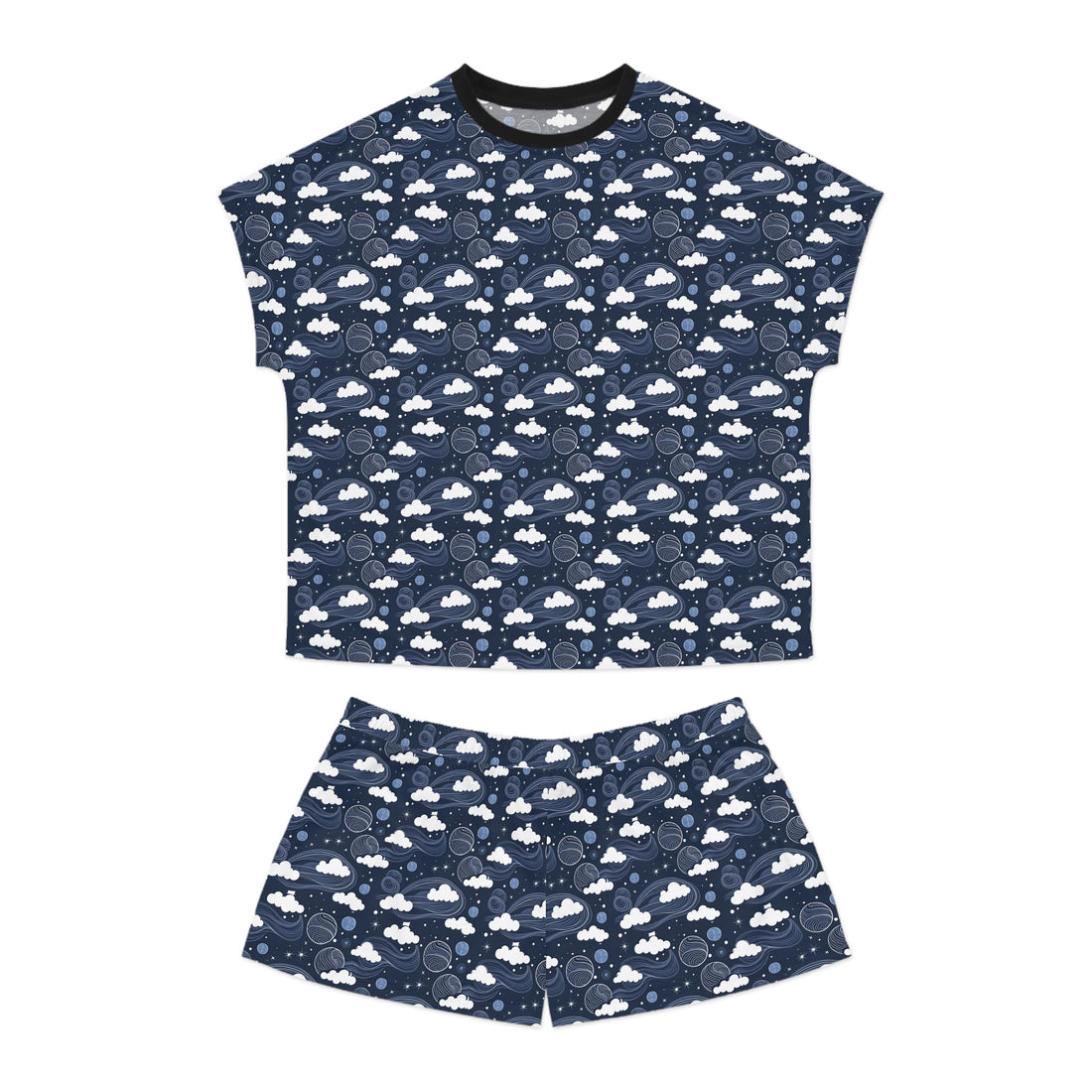 Midnight Moon and Star Women's Short Pajama Set