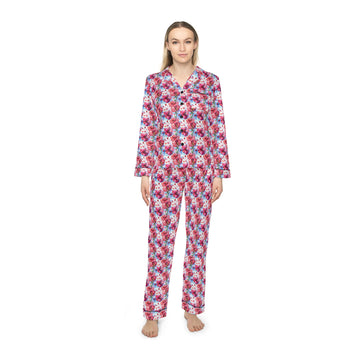 Mella Women's Luxury Satin Pajamas (AOP)