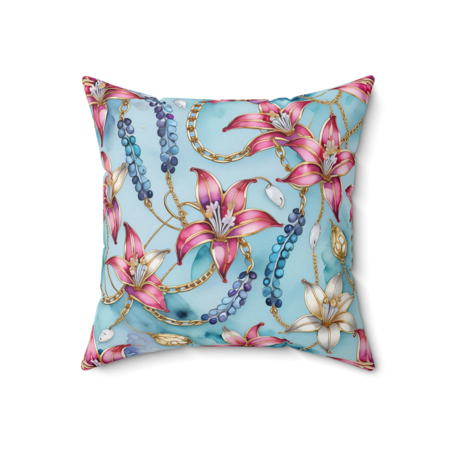 Stargazer Serenity Wisteria Spun Polyester Square Pillow