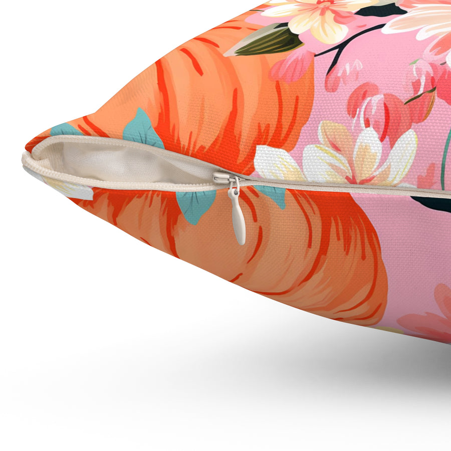 Blushing Fall Spun Polyester Square Pillow