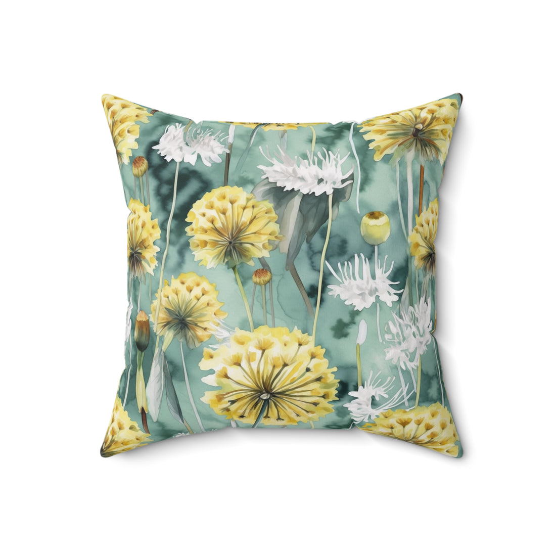 Fun and Dandy Dandelion Spun Polyester Square Pillow