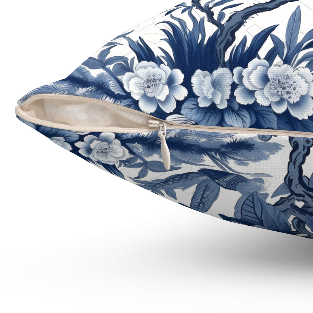 Tropical Chinoiserie Spun Polyester Square Pillow