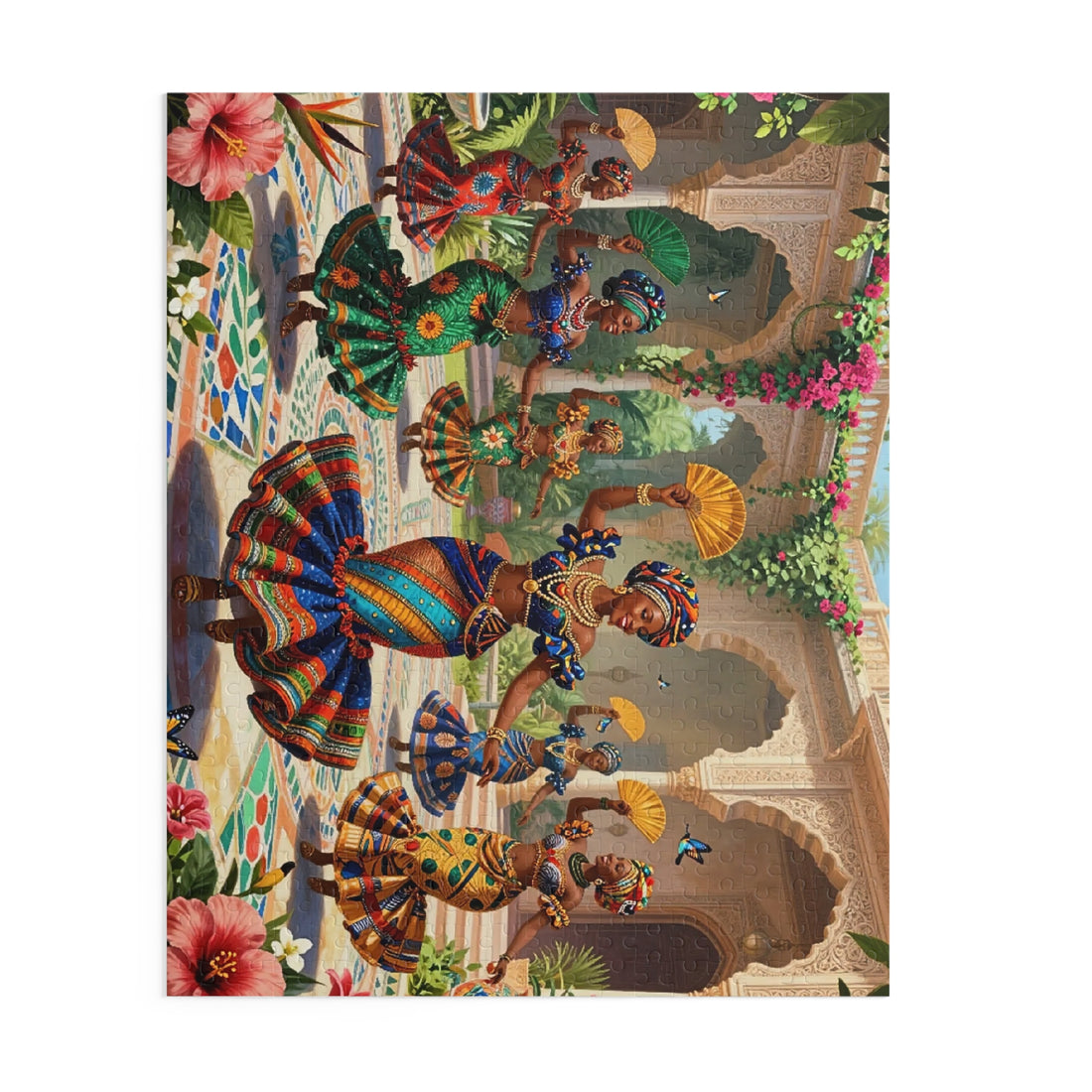 African Heritage Courtyard Celebration Puzzle (120, 252, 500-Piece)