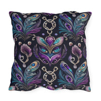 Midnight Masquerade Outdoor Pillows