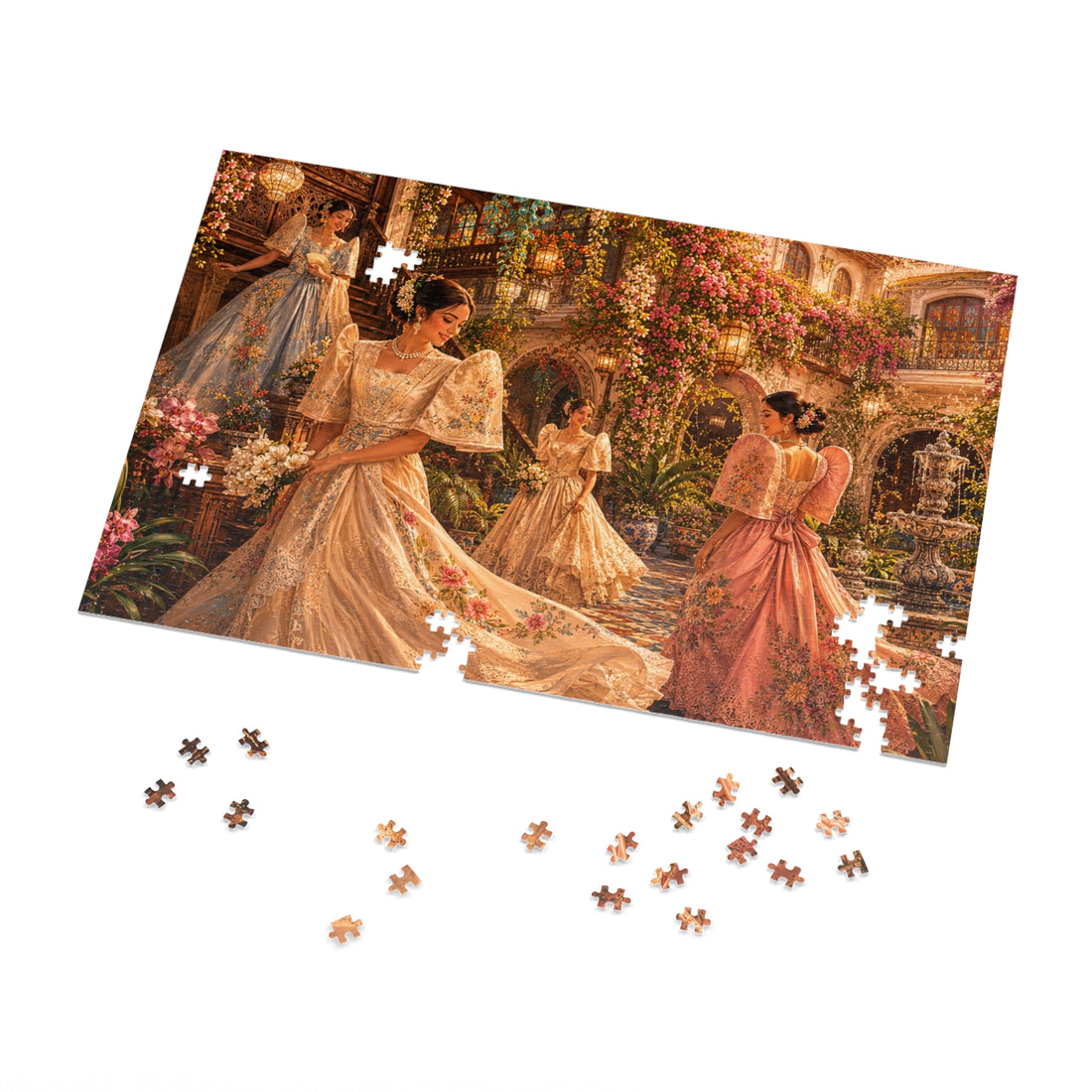 Filipiniana Courtyard Promenade Jigsaw Puzzle with Tin (252, 500, 1000 pieces)