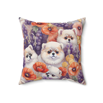 Yumigara Pompom Puppy Blossom Pillow