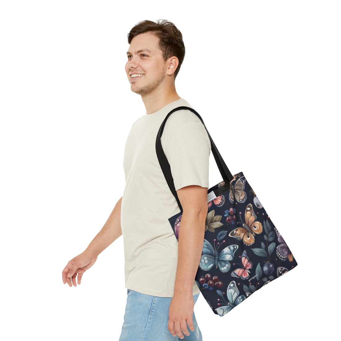 Midnight Butterflies Shopping Tote Bag