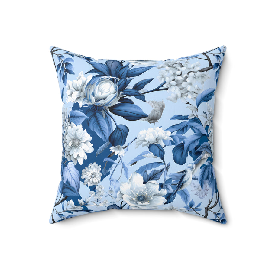 Royal Bloom Spun Polyester Square Pillow