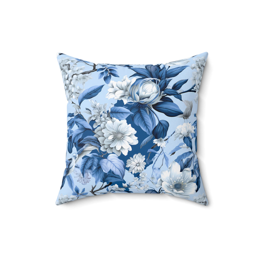 Royal Bloom Spun Polyester Square Pillow