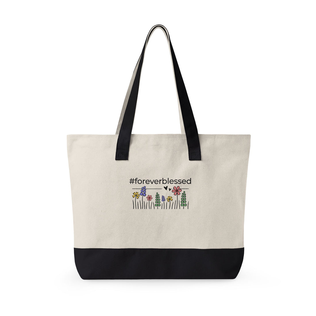 Forever Blessed Zippered Canvas Tote