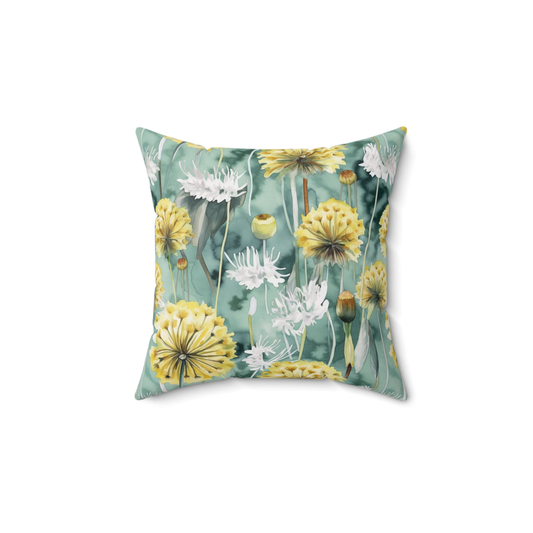 Fun and Dandy Dandelion Spun Polyester Square Pillow