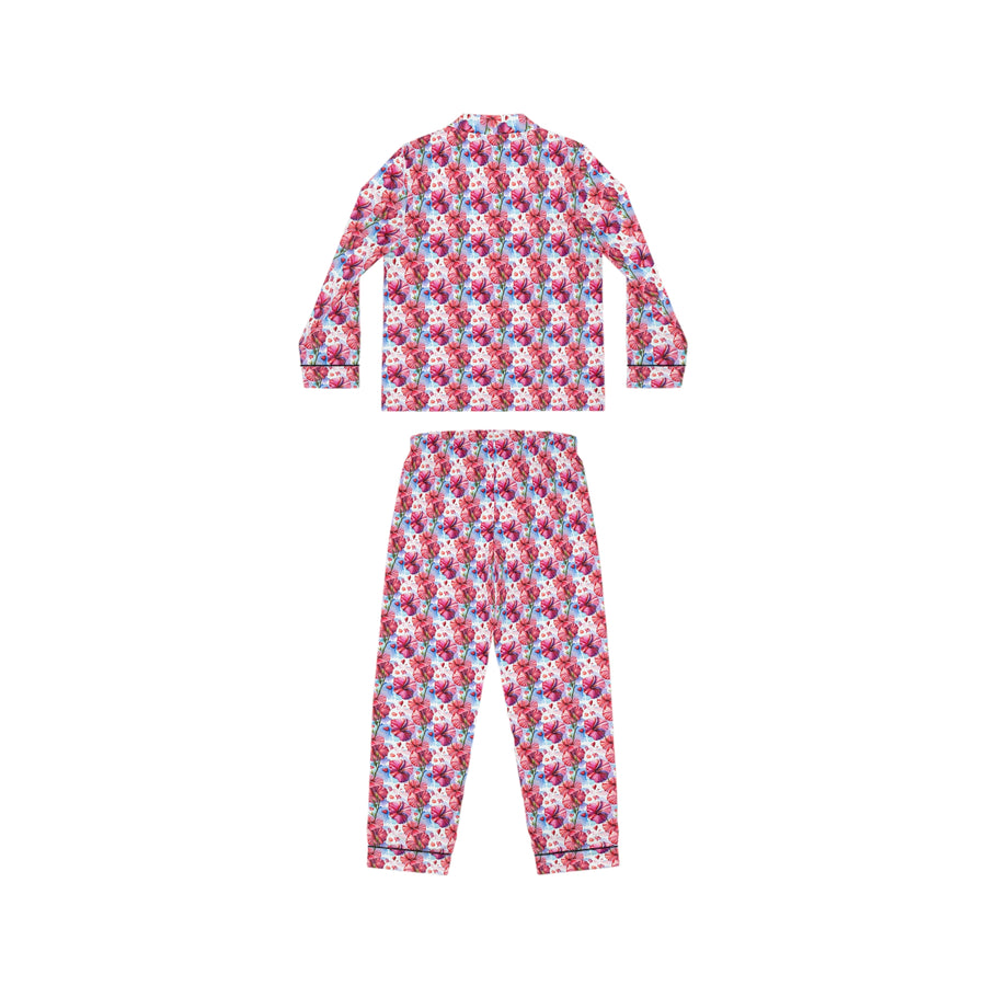 Mella Women's Luxury Satin Pajamas (AOP)