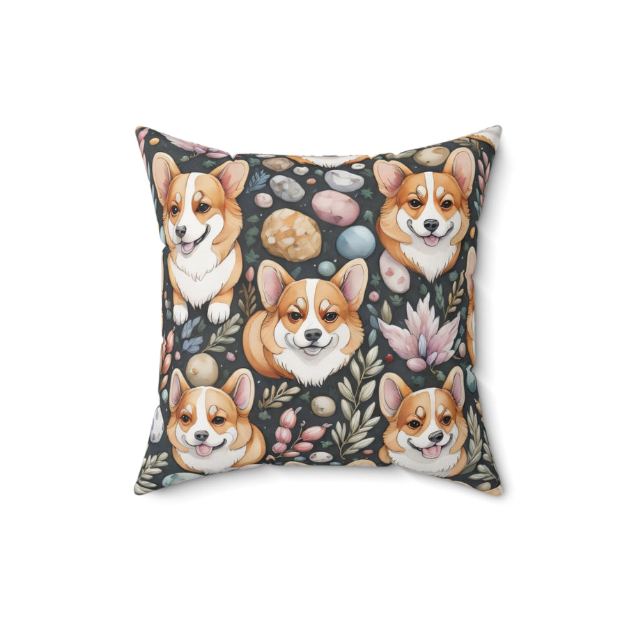 Corgis Spun Polyester Square Pillow