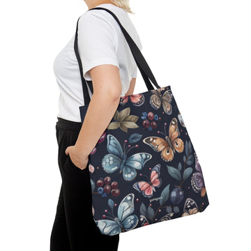 Midnight Butterflies Shopping Tote Bag