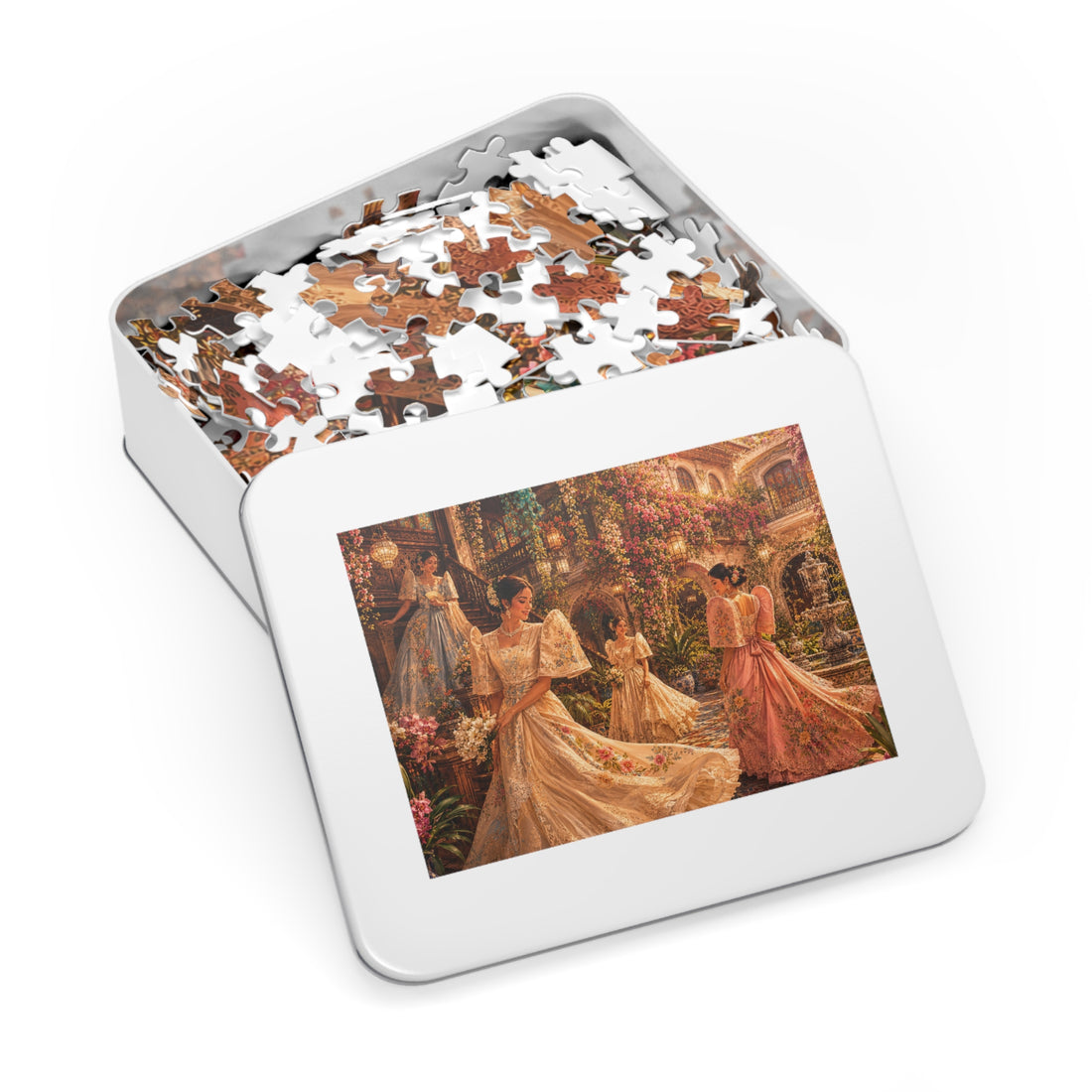 Filipiniana Courtyard Promenade Jigsaw Puzzle with Tin (252, 500, 1000 pieces)