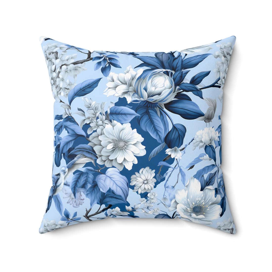 Royal Bloom Spun Polyester Square Pillow