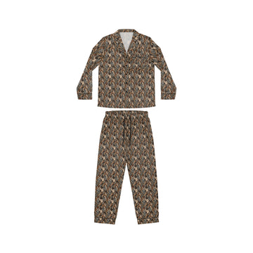 Solid Ground Women's Luxury Satin Pajamas (AOP)