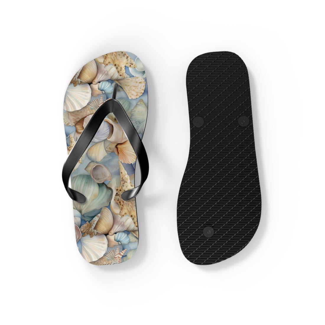 Seaside Serenity Seashell Flip-Flops: Walk in Coastal Comfort