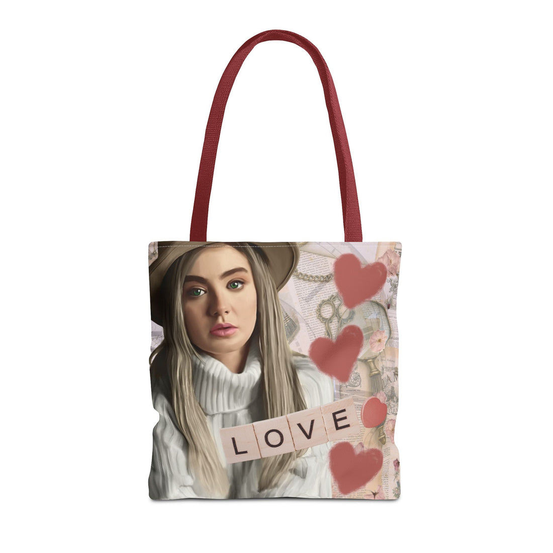 Love Tote Bag | Romantic Aesthetic Tote Bag for Women, Book Lovers, Dreamers & Everyday Elegance