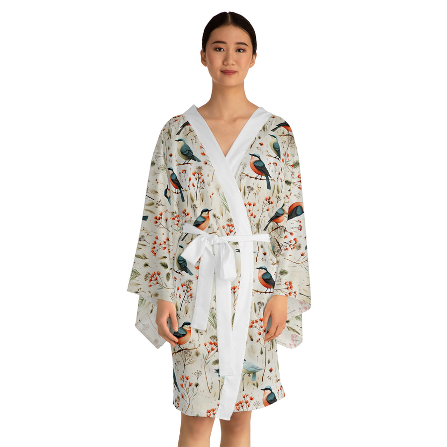 Aviary Sitting Pretty Long Sleeve Kimono Robe