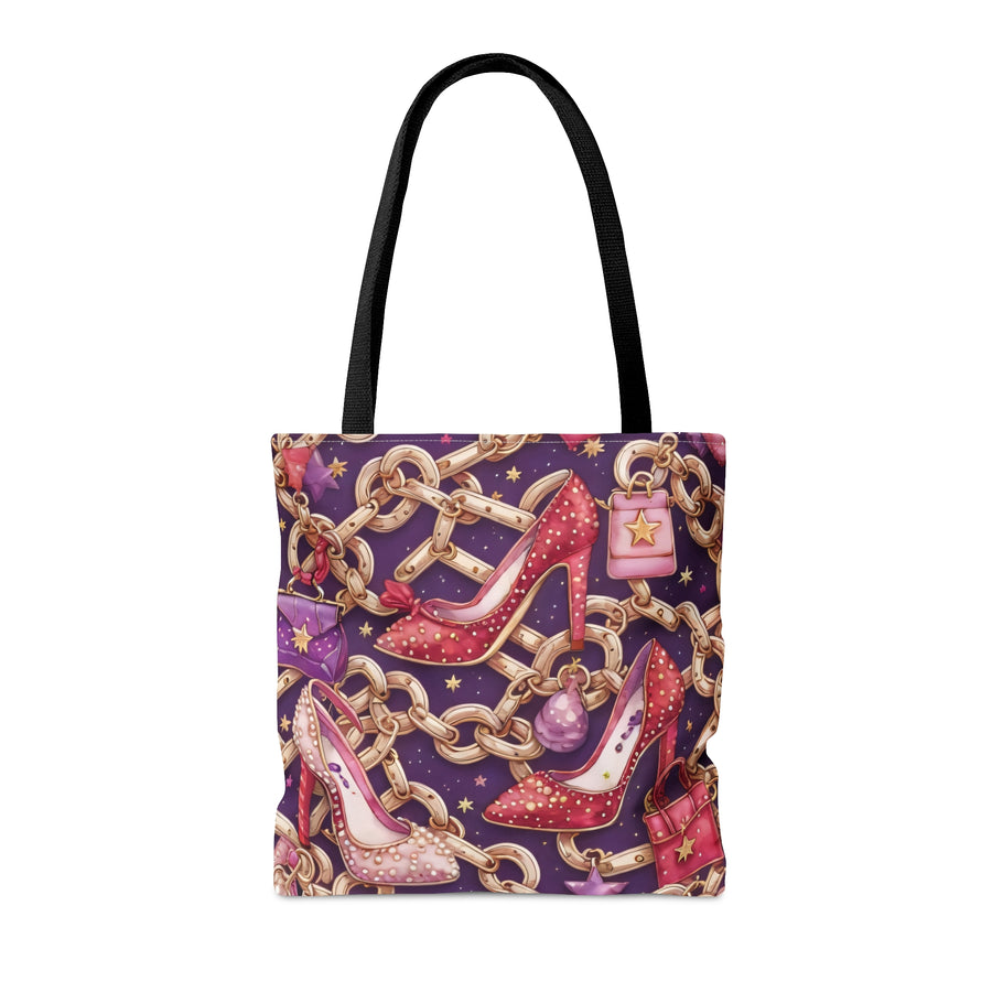 Chic Couture Crimson Glamorous Shopping Tote Bag