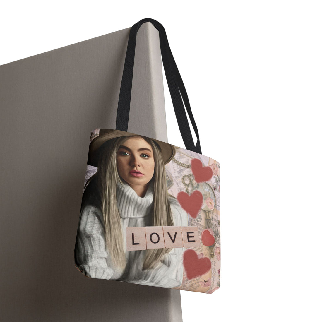 Love Tote Bag | Romantic Aesthetic Tote Bag for Women, Book Lovers, Dreamers & Everyday Elegance