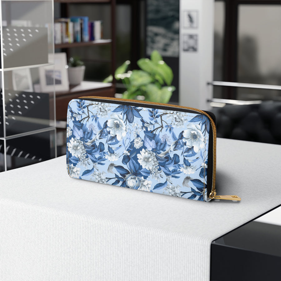 Oriental Bloom Zipper Wallet