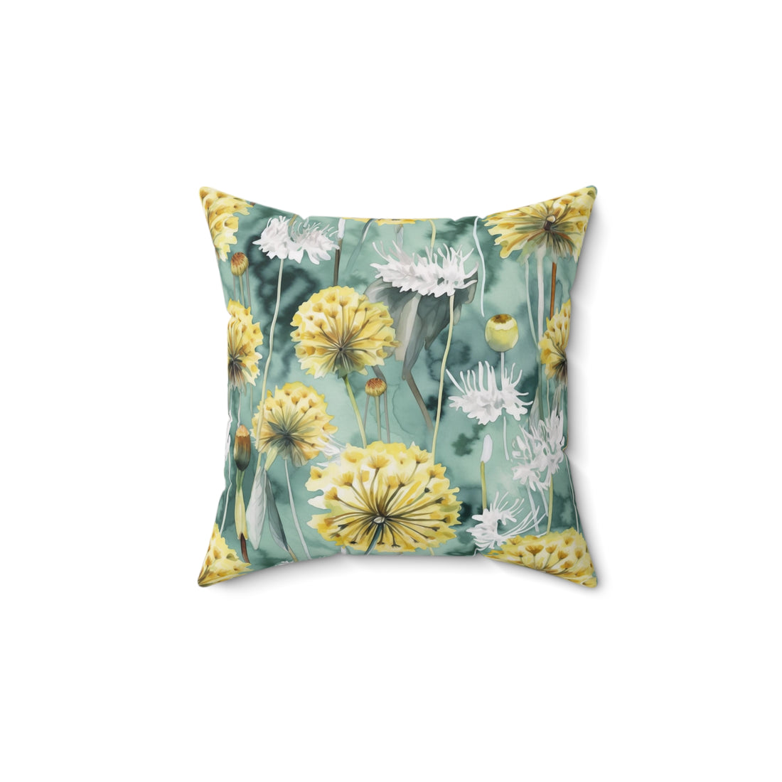 Fun and Dandy Dandelion Spun Polyester Square Pillow