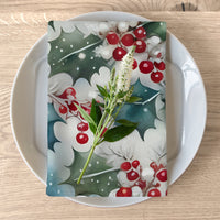 Winter Evening Hollies Napkins