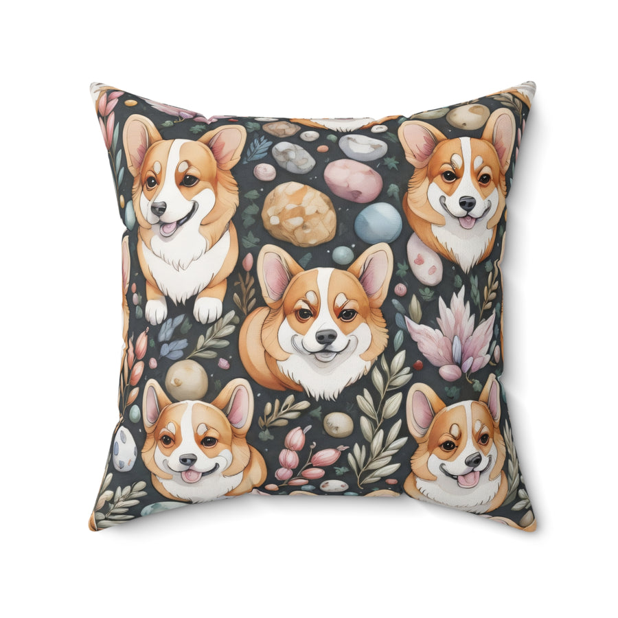 Corgis Spun Polyester Square Pillow