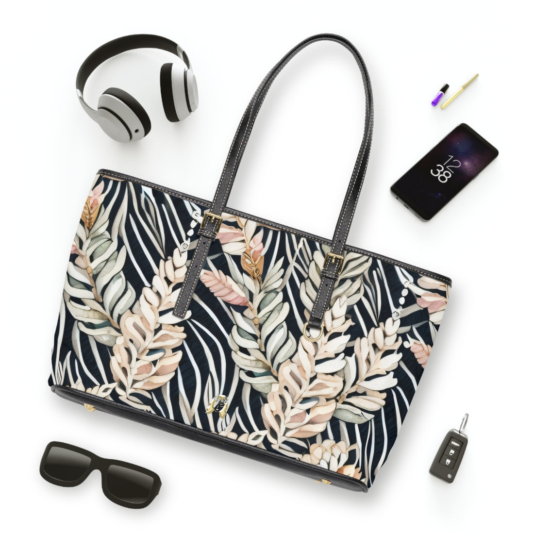 Zebra Pampas Elegance Shoulder Bag