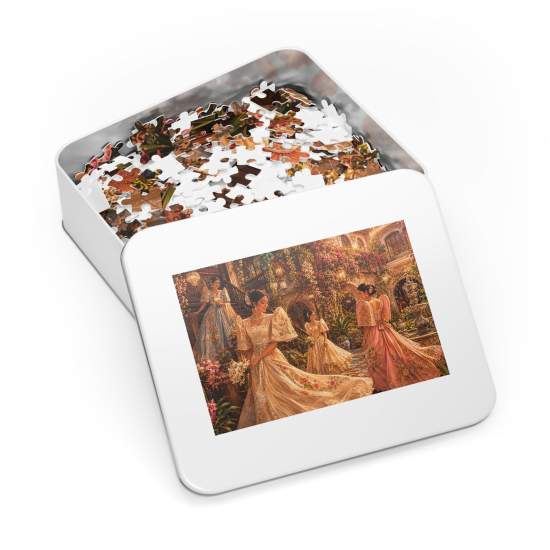 Filipiniana Courtyard Promenade Jigsaw Puzzle with Tin (252, 500, 1000 pieces)