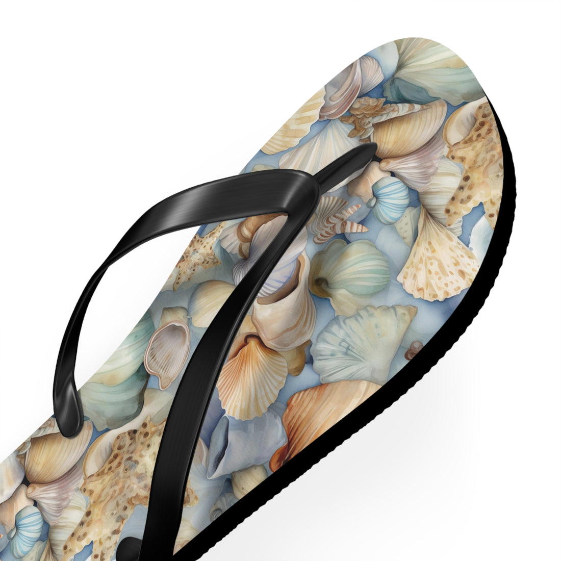 Seaside Serenity Seashell Flip-Flops: Walk in Coastal Comfort