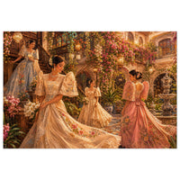 Filipiniana Courtyard Promenade Jigsaw Puzzle with Tin (252, 500, 1000 pieces)