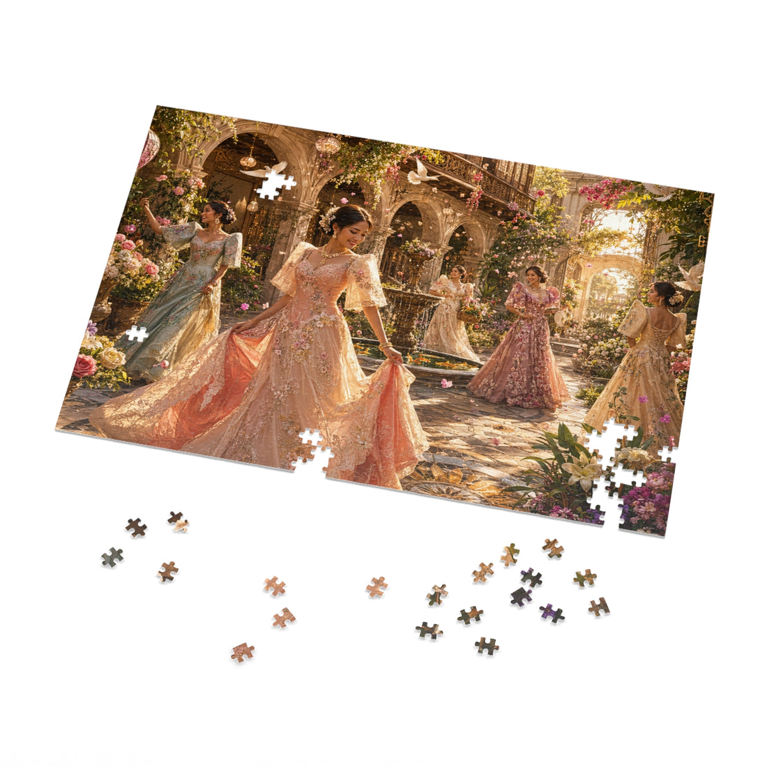 Maria Clara Garden Walk Jigsaw Puzzle with Tin (252, 500, 1000 pieces)