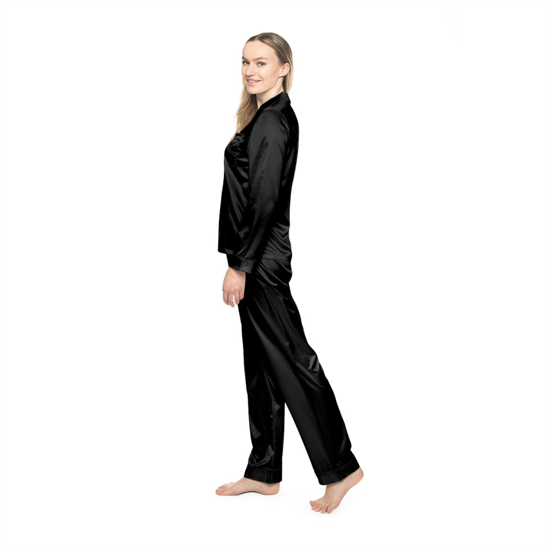 Black Women's Satin Pajamas