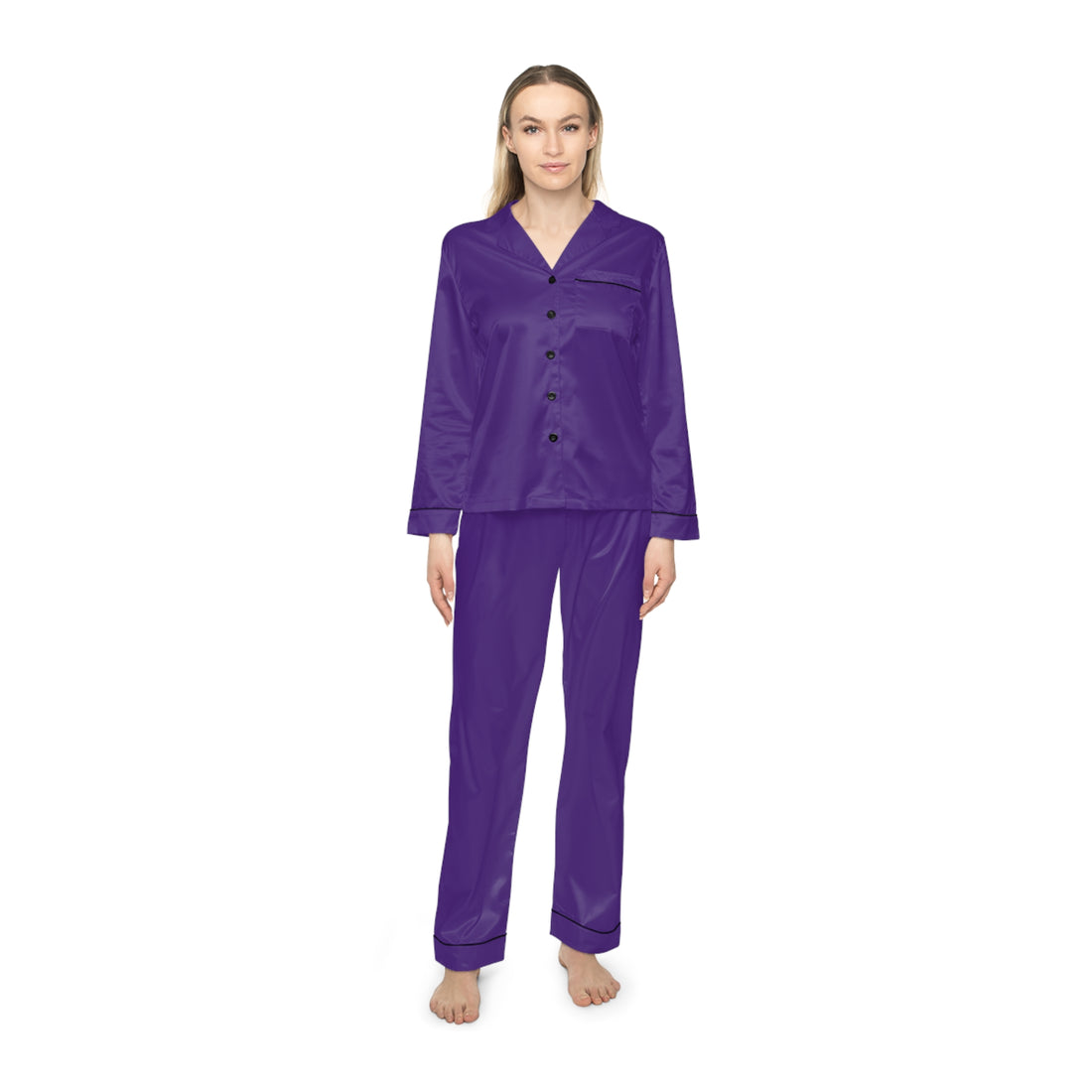 Purple Women's Luxury Satin Pajamas