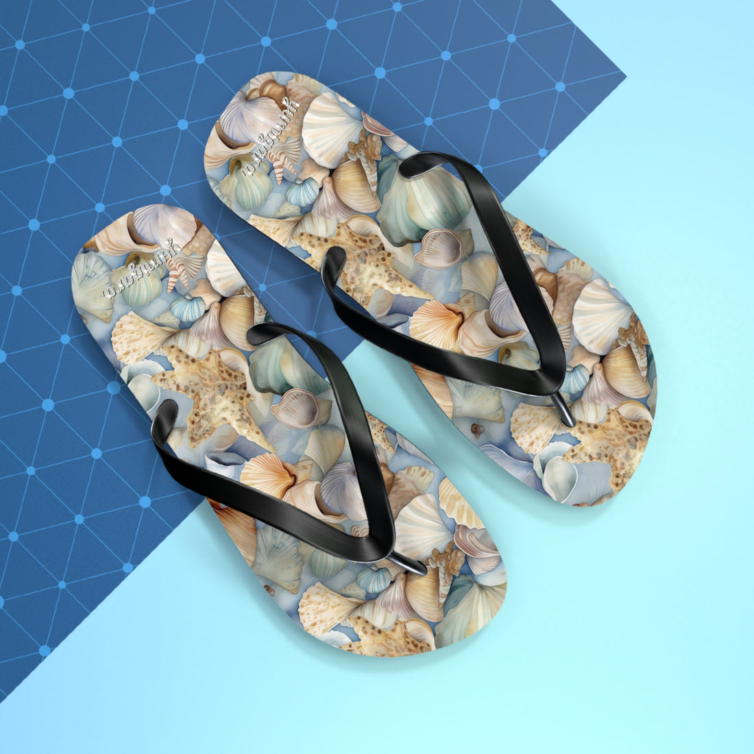 Seaside Serenity Seashell Flip-Flops: Walk in Coastal Comfort