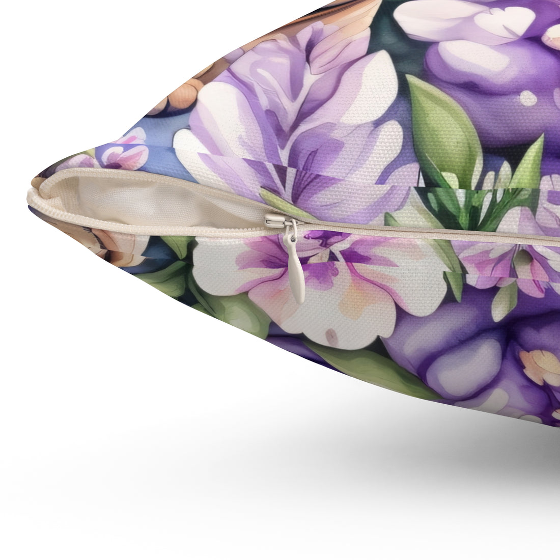 Shar-Pei Amidst Lilac Splendor Square Pillow