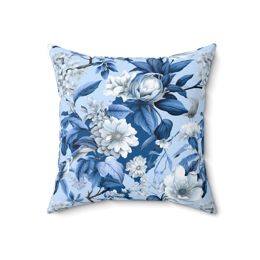 Royal Bloom Spun Polyester Square Pillow